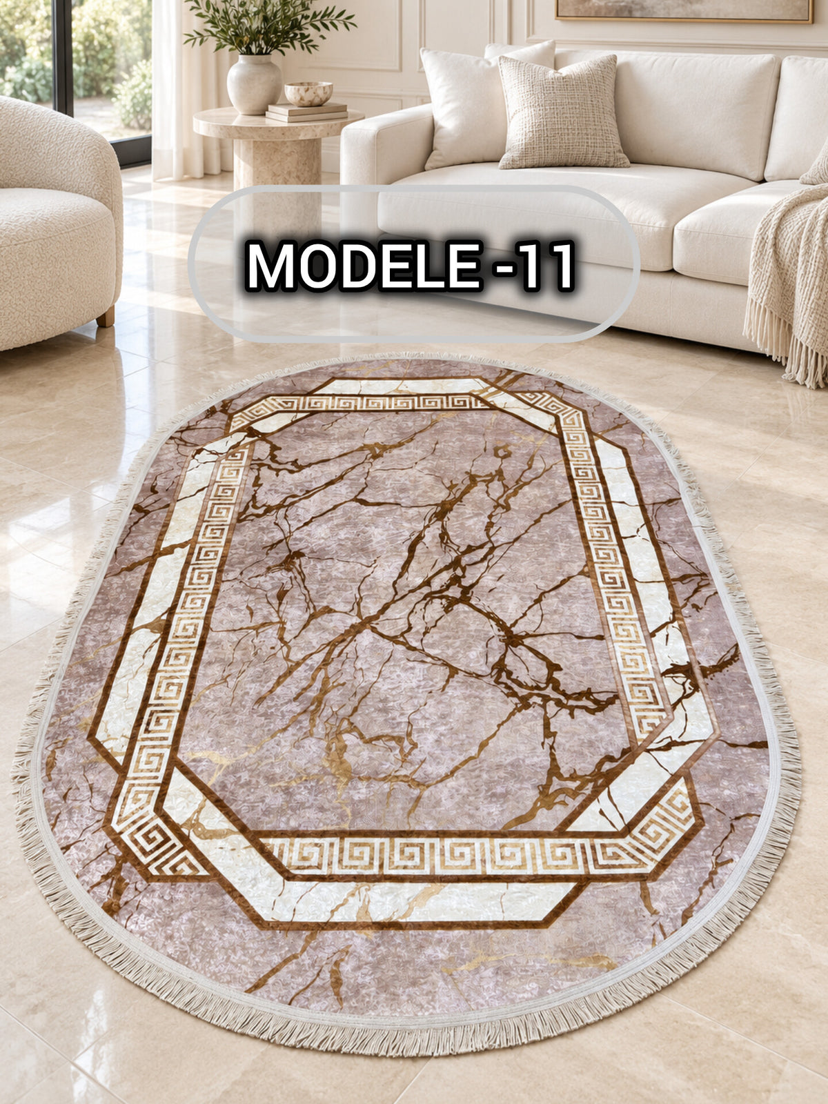 Tapis anti-tache ovale 200/140 — Modèle 11