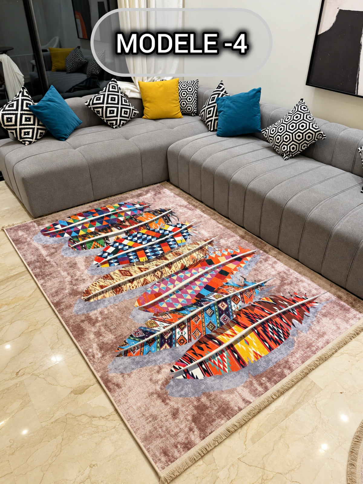 Tapis anti-tache séjour 230/160 — Modèle 4