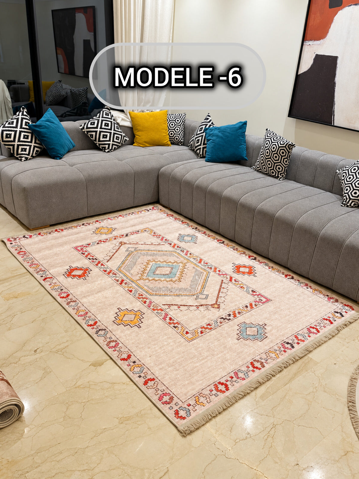 Tapis anti-tache séjour 230/160 — Modèle 6