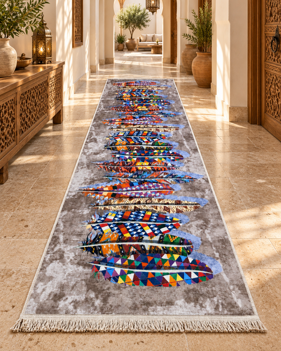 Tapis anti-tache couloir 3/80 — Modèle 4 — photo améliorée